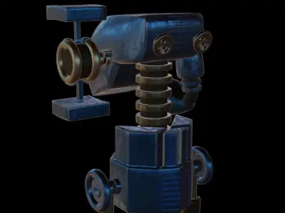 Mech Warrior Low-poly 3D model