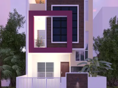 Modern Bungalow 3D model 3D model