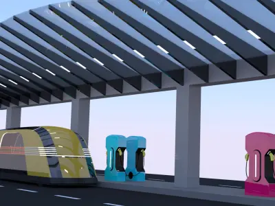 EV charger with Robovan 3D model