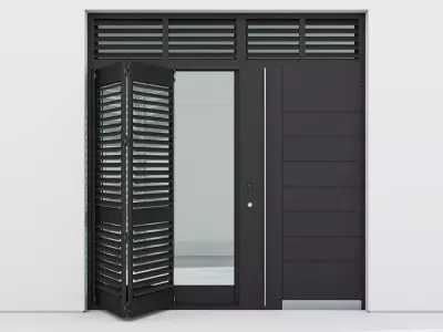 Aluminium door 44 3D model