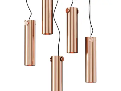 Indi Pendant Cylinder Suspension Lamp Low-poly 3D model
