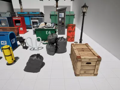 Ultimate Stylized Street and City Props Pack Low-poly 3D model