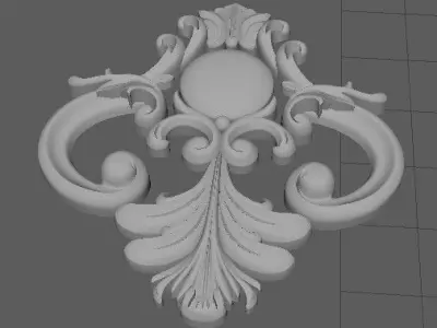 DEKOR gold ornament 3D model 4