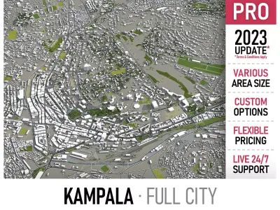 Kampala Low-poly 3D model