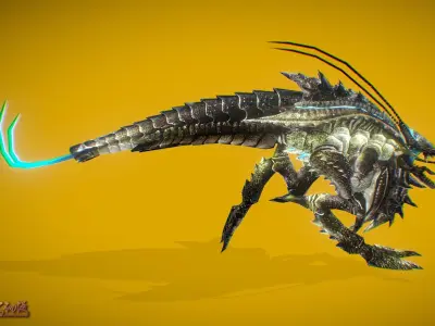 Aliens Mantis Low-poly 3D model