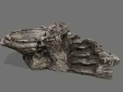 Ladder 5 rock Low-poly 3D model