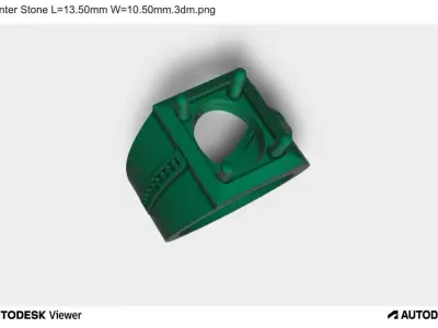 Men Ring with Oval Stone 3D print model purchase