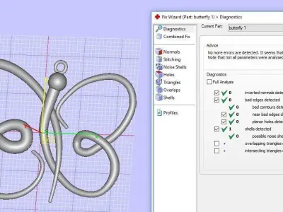 Butterfly pendant 3D print model 4