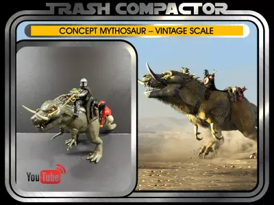 Star Wars Mandalorian Concept Mythosaur Vintage Scale Model 3D print model