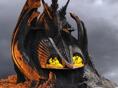 Mordor Gate mountain 3D model