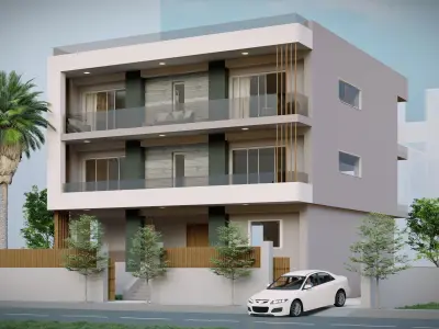 Palm House Day and Evening Renders 3D model