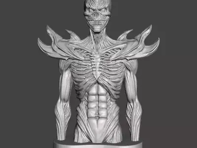 Cyber-Soldier STL  Heavy Armored Infantry Miniature 3D print model