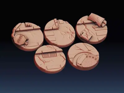 Set of street bases 1 3D print model
