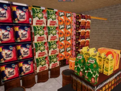 General Store Shop Low-poly 3D model