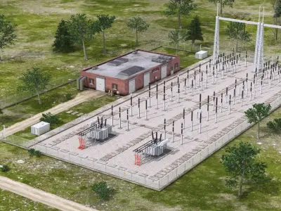  Realistic Electrical Substation 1 