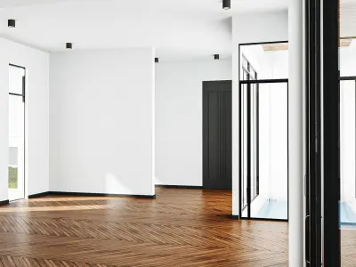 Small Modern House Low-poly 3D model