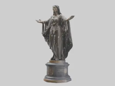The Path of Freedom statue model Low-poly 3D model