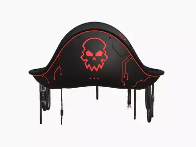 Cyberpunk Pirate Hat A09 - Character Design Low-poly 3D model