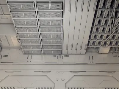 sci-fi shuttle server room 3D model