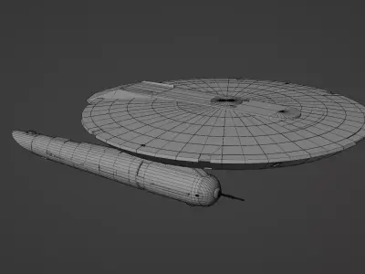 Star Trek USS Archer NCC-627 Starship Low-poly 3D model