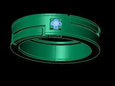 men ring for diamond 3D print model