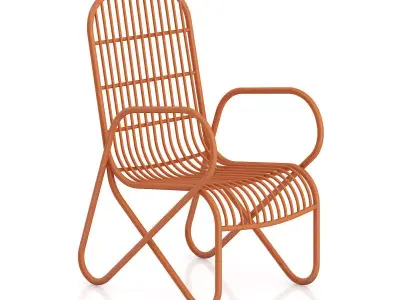 Orange Armchair 3D model
