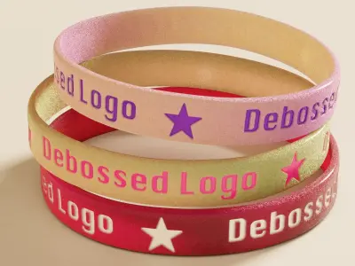 Silicone Wristband Low-poly 3D model