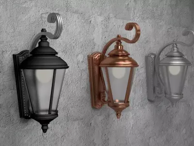 Street Wall Lamp 3D model purchase