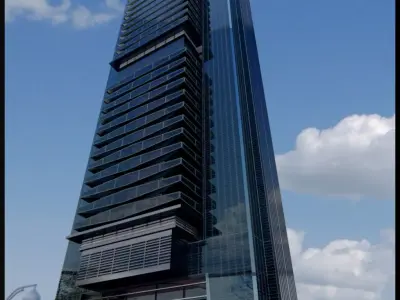 Skyscraper tallest building in world Low-poly 3D model