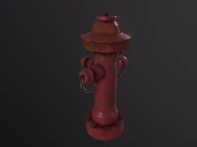 Fire Hydrant 3D Model Low-poly 3D model