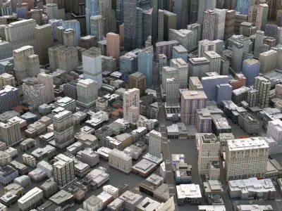 City 64 Low-poly 3D model