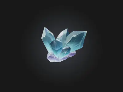 Cartoon Crystal Shard 3D model