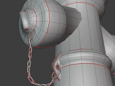 Fire Hydrant VAG NOVA 1885 - Low-Poly Version Low-poly 3D model