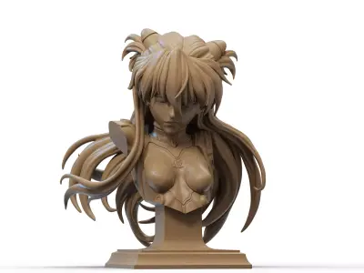 Asuka Bust 3D Print 3D print model