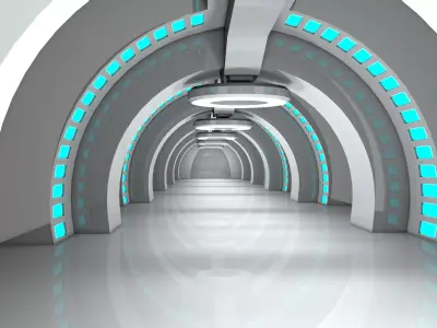 Sci fi Interior corridor 3D model purchase