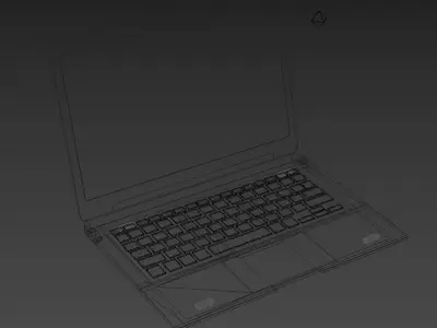 Laptop 3d Model with windows 3D model