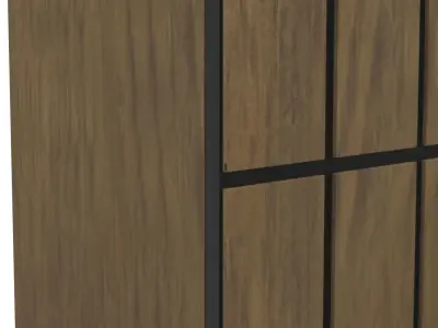 CYPRESS BROWN Two Door Dimensional Squares Cabinet 40 inch 3D model