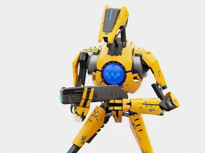 BATTLE DROID RX-3000  RIGGED 3D model
