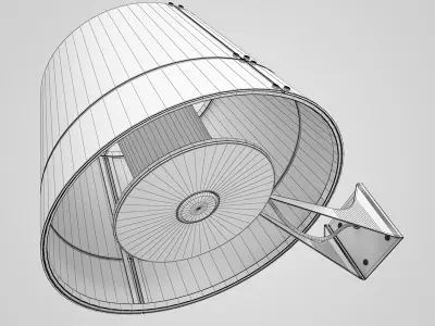 White Wall Lamp 29 3D model