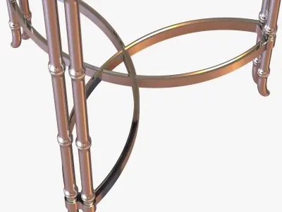 Double Bamboo Leg Side Table by Global Views 3D model