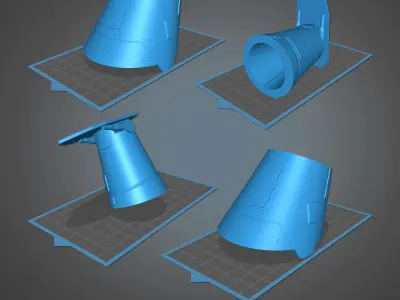 Black Series Scorpenek Droid - cut for smaller printers 3D model