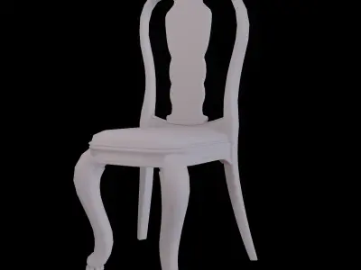Low-Poly 3D Antique Chair Free low-poly 3D model