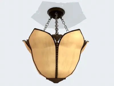 Vintage ceiling lamp Low-poly 3D model