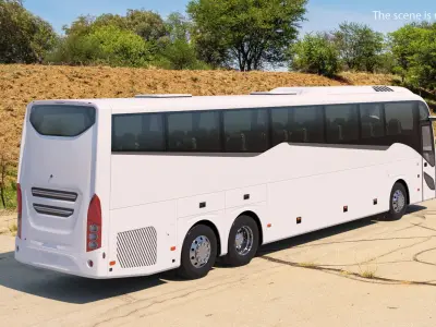  Luxury Coach Tour Bus Rigged 