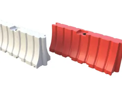 NYC Road safety barrier V01 3D model