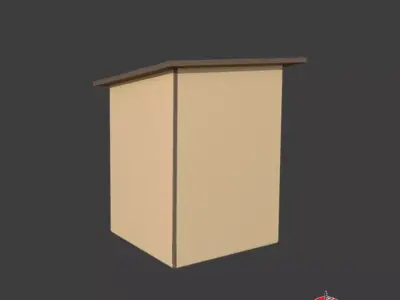 Podium castle Free low-poly 3D model