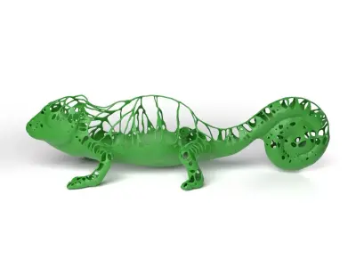 Chameleon Dust Voronoi Low-poly 3D model