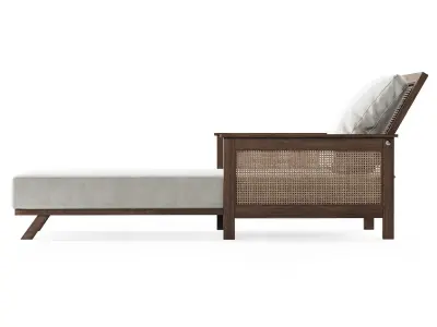 Wooden daybed 3D model
