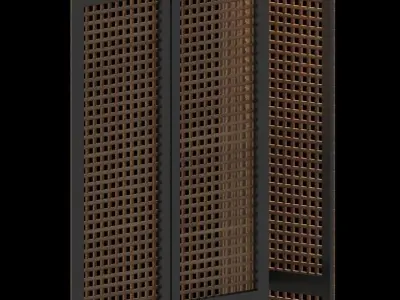 Venetiana pair of wooden bookshelves Free 3D model