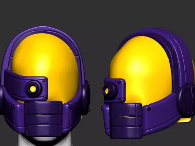 helmet high poly sculpt 3d printable ver 7 3D model 3D model 51